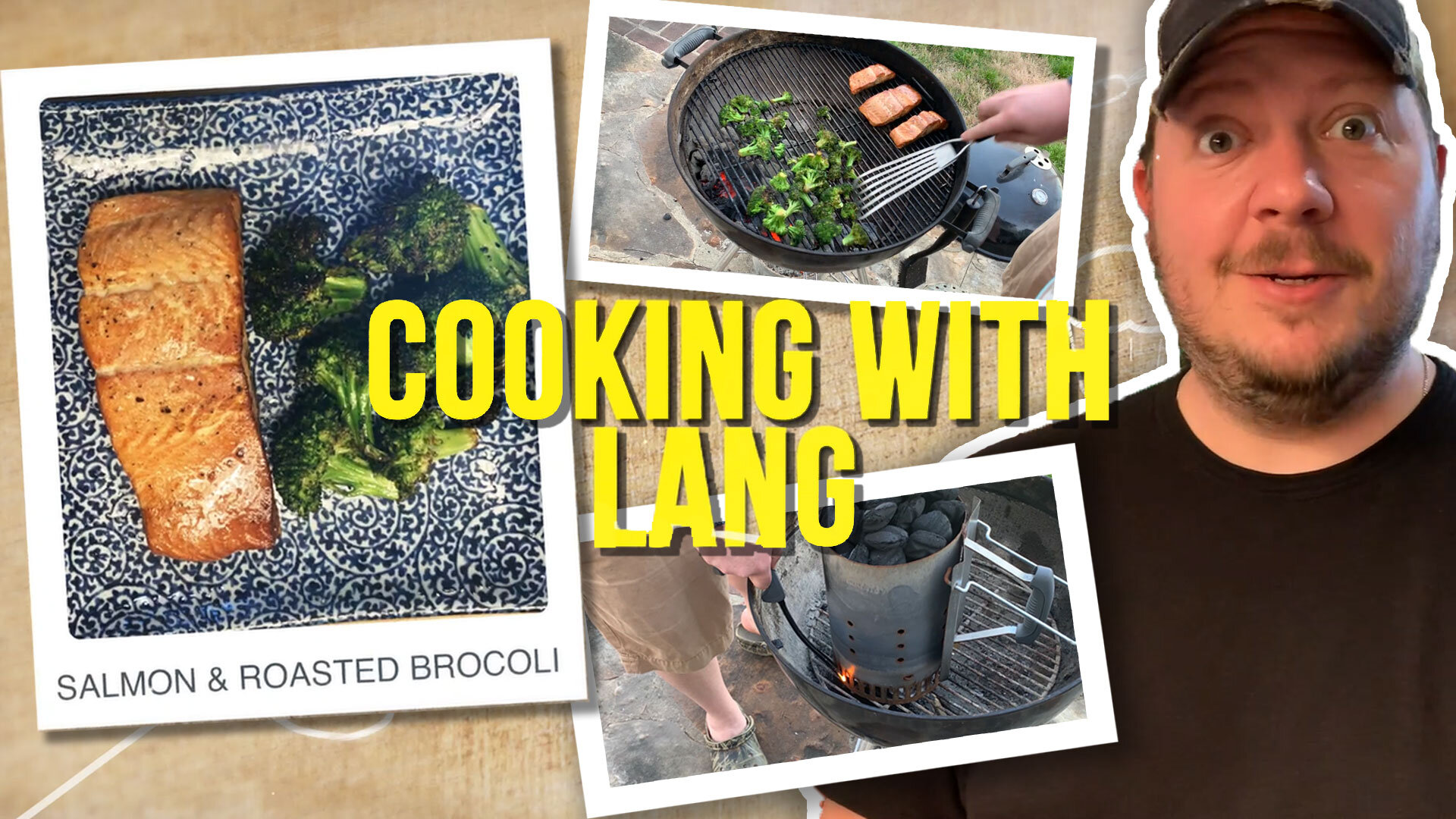 How To Grill Smoky Salmon & Broccoli in 60 Minutes or Less | Cooking with Lang