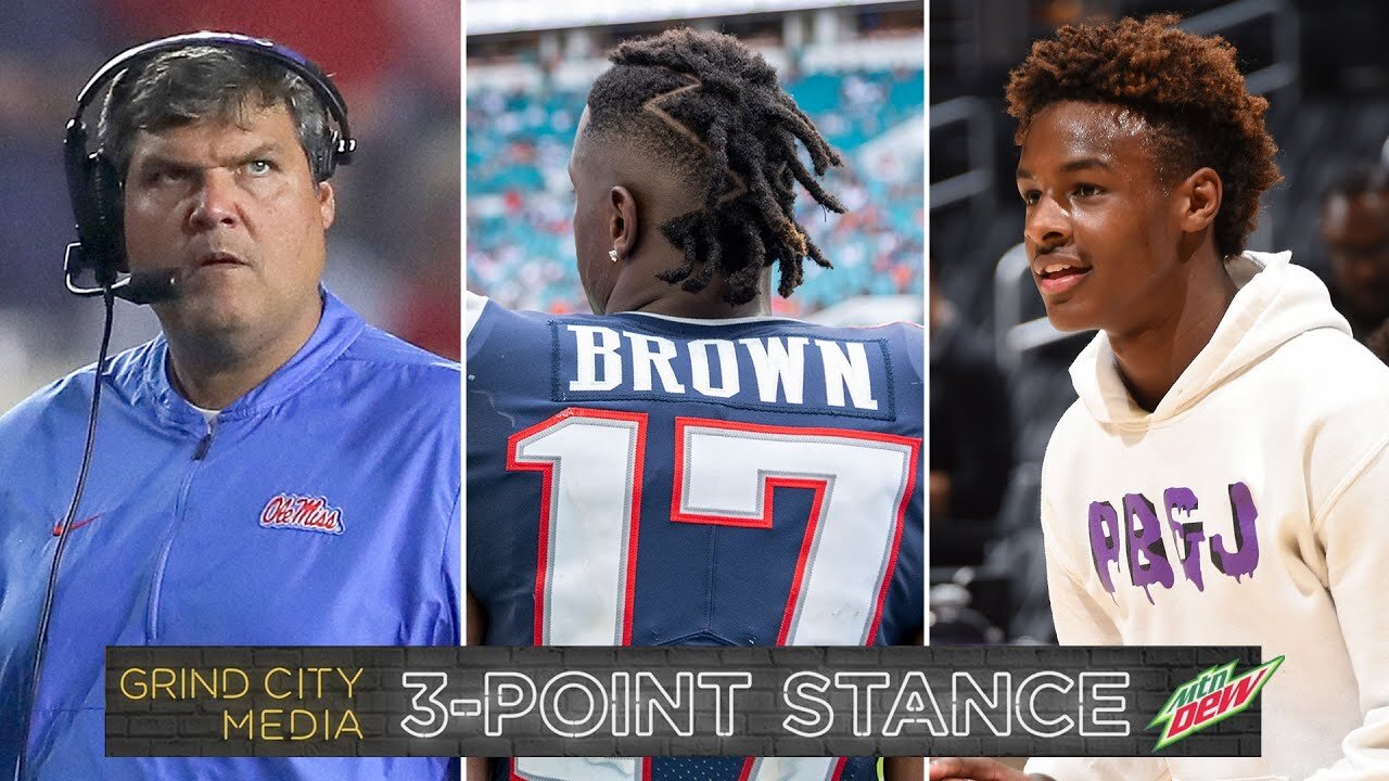 Matt Luke fired from Ole Miss, Antonio Brown, Bronny Jr. over-hyped? | 3-Point Stance – Ep 8