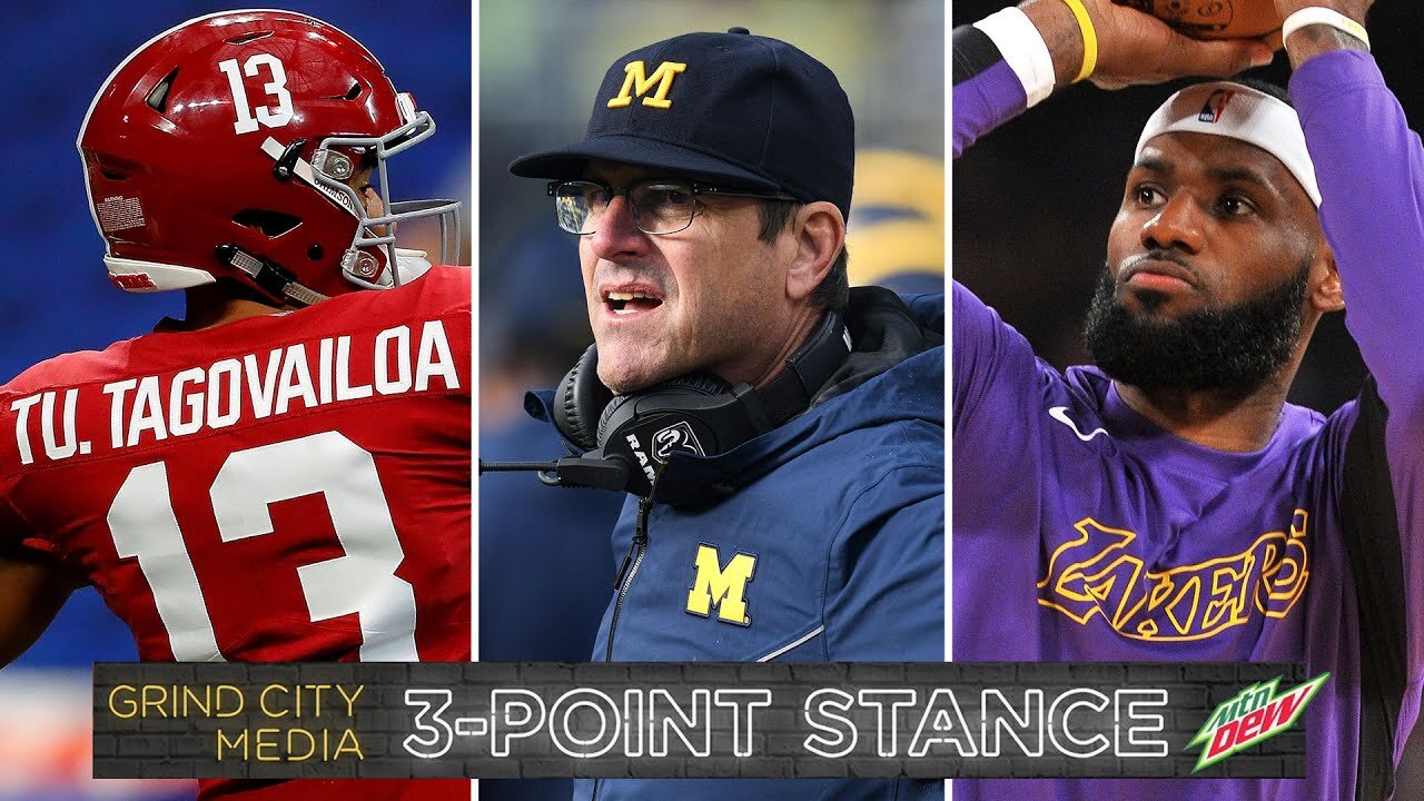 Alabama’s QB Crisis, Jim Harbaugh’s Wolverines, Wild NBA predictions | 3-Point Stance : Episode 2