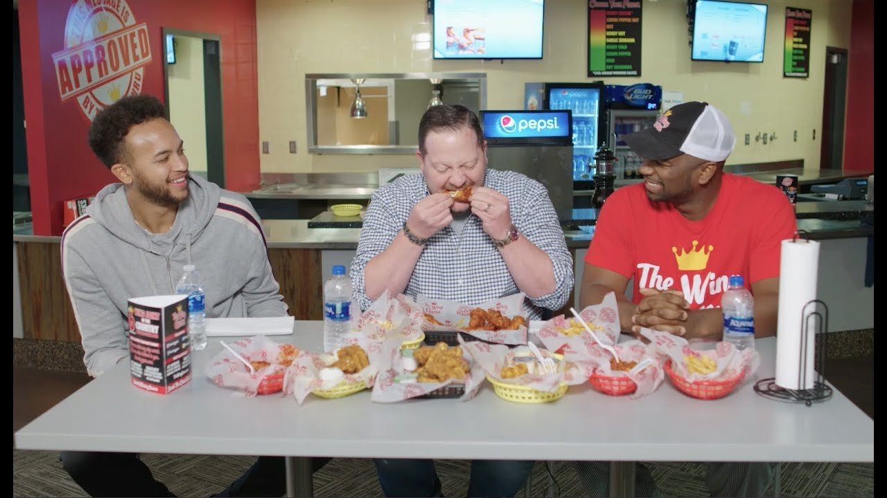 Kyle Anderson tries Wing Gurus with Owner Billy Richmond