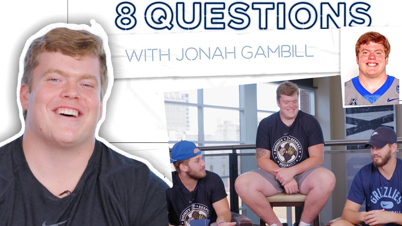 Memphis Tigers OL Jonah Gambill  Plays 8 Questions! | The Preston & Grant Show