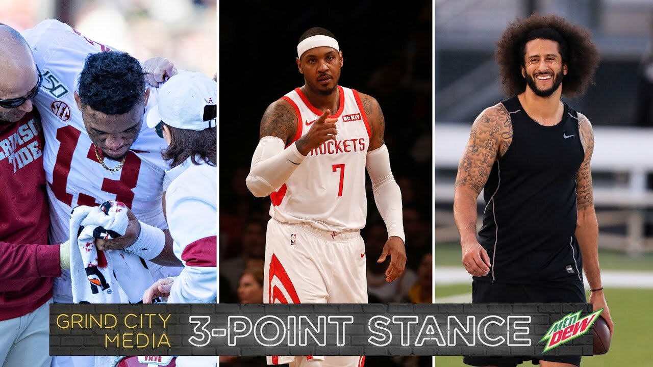 Tua Tagovailoa injury, Carmelo Anthony, Colin Kaepernick workout | 3-Point Stance – Ep. 6