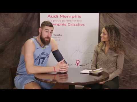 Jonas Valanciunas talks Memphis, trade experience with Alexis Morgan | Audi 1-on-1 Series