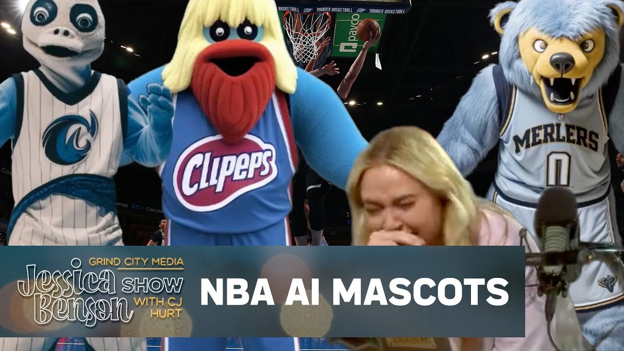 AI Creates Hilarious NBA Mascots!   Jessica & CJ React | Jessica Benson Show