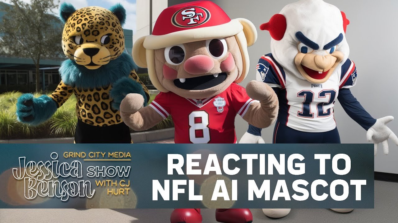 AI Creates Hilarious NFL Mascots!   Jessica & CJ React | Jessica Benson Show