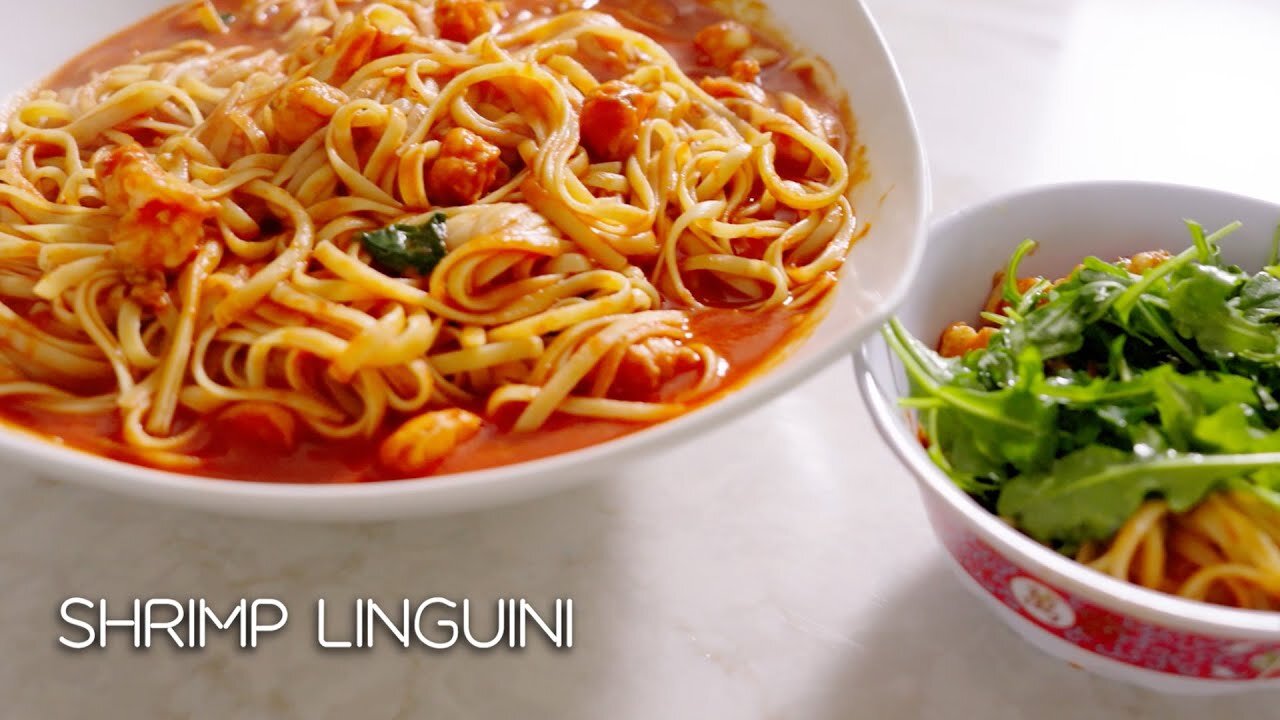 How to Cook Shrimp Linguini | Cooking with Lang